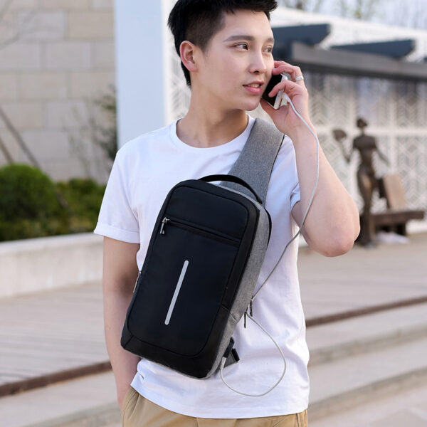 Anti-theft USB Charging Chest Bag - Sleek & Slim Design - Image 5
