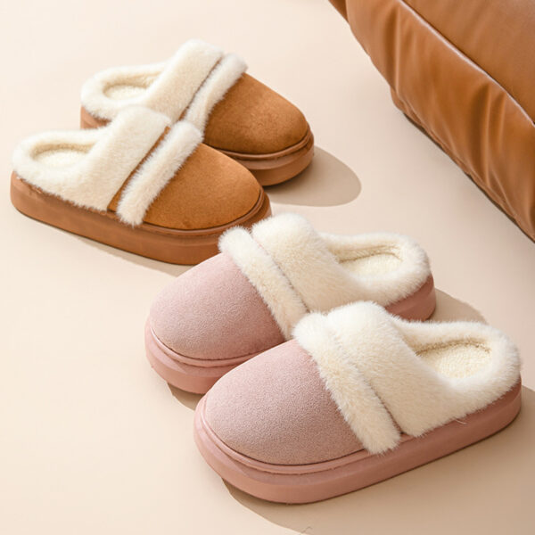Thick Bottom Casual Non Slip Velvet House Shoes - Image 8