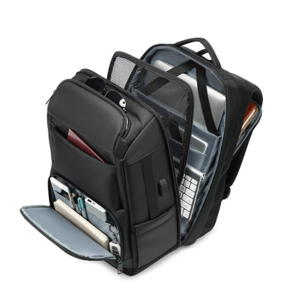 UrbanFlex Anti-Theft Waterproof Laptop Backpack with USB Charging Port, Business & Travel Bag for 15.6" Laptops - Image 3