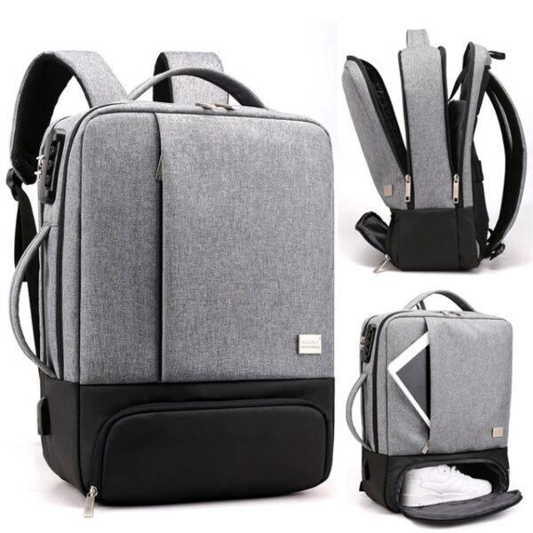 15.6 Laptop Anti Theft Bag with Shoe Compartment