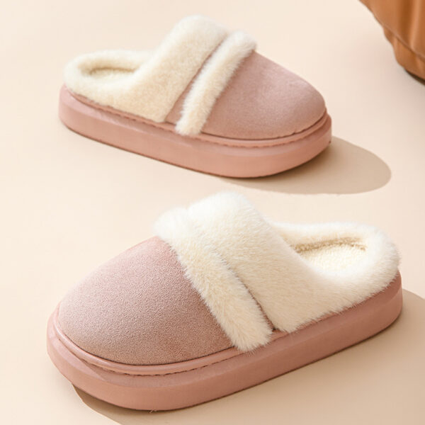 Thick Bottom Casual Non Slip Velvet House Shoes - Image 3