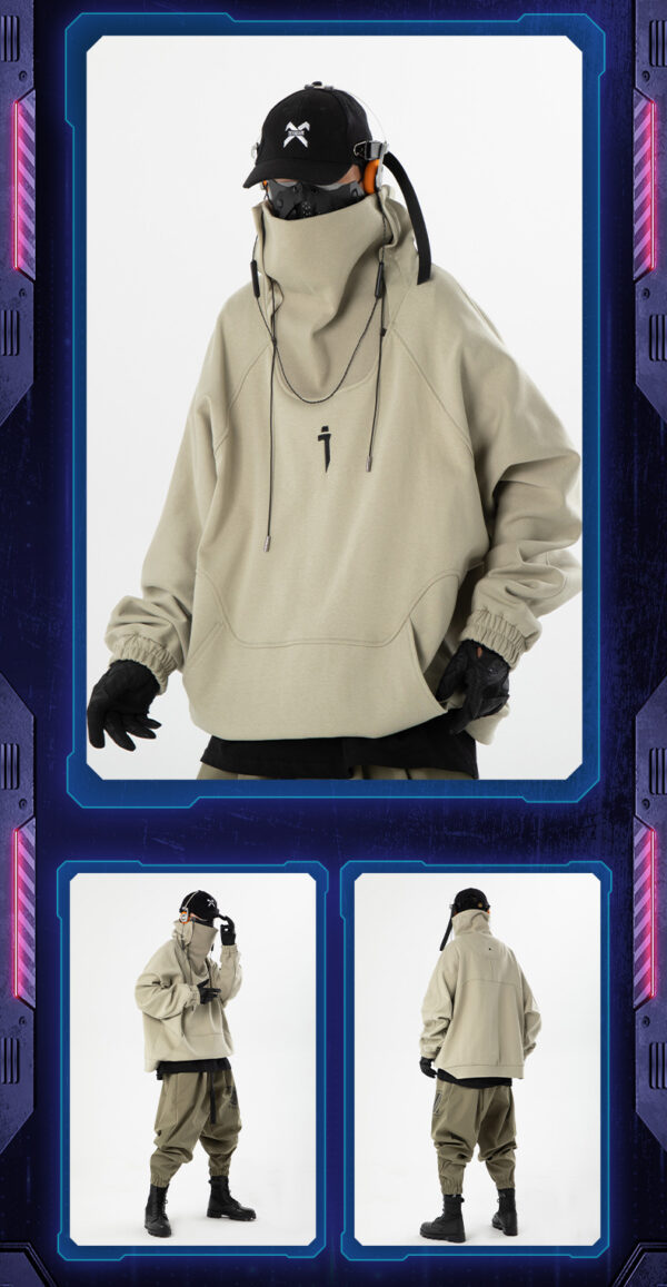Plain Color Medieval Cloak Hoodie - Image 2