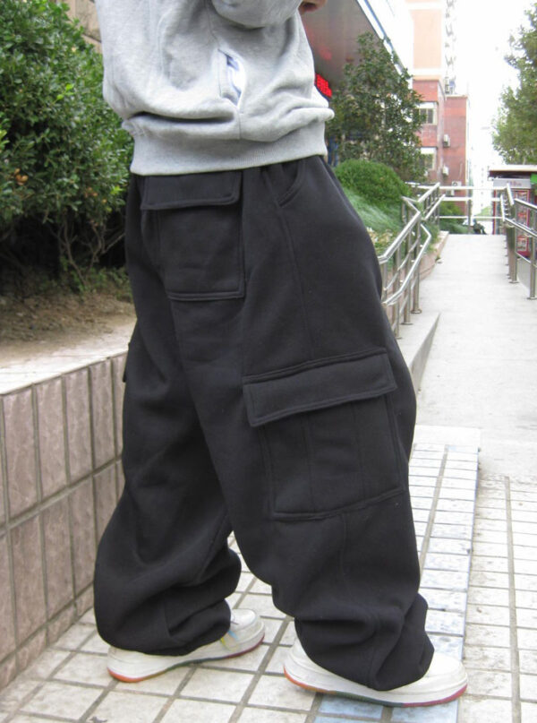 Mens Fleece Hip hop Cargo Sweatpants - Pro 5 Men's Fleece Cargo Sweatpants