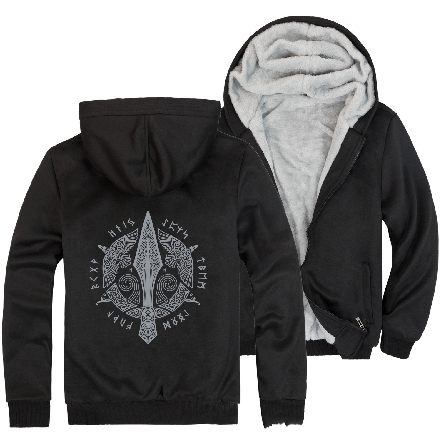 Viking Fleece Lined Hoodies