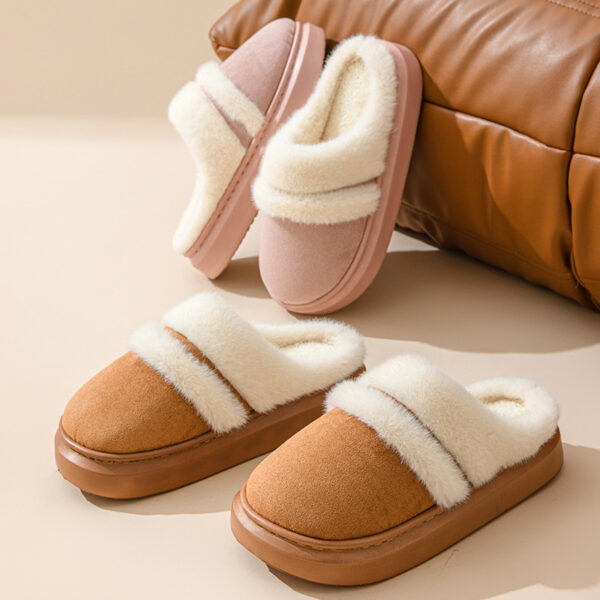 Thick Bottom Casual Non Slip Velvet House Shoes - Image 7