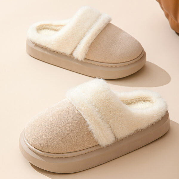 Thick Bottom Casual Non Slip Velvet House Shoes - Image 2