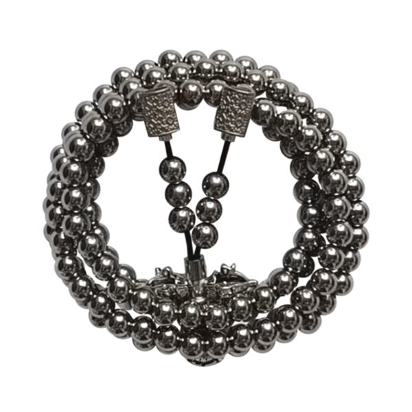 Outdoor Self-Defense 108 Stainless Steel Silver/Gold Bead Whip Bracelet Necklace