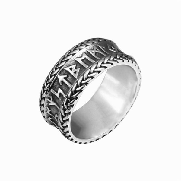Viking Rings for Men Stainless Steel, with Nordic Scandinavian Odin Rune,
