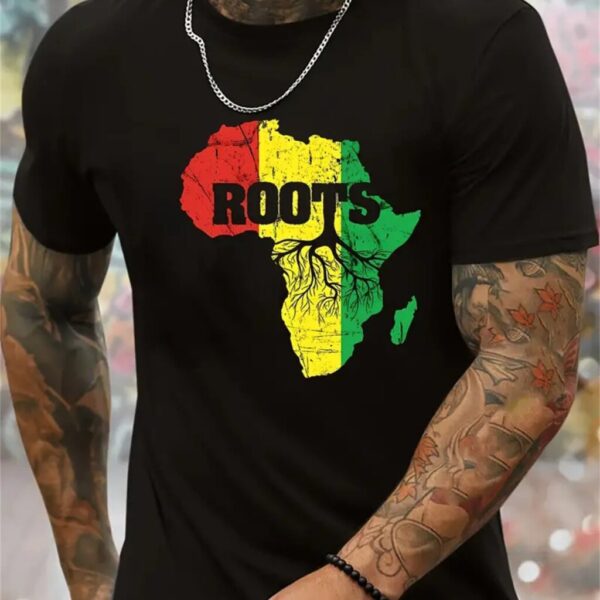 Summer Casual Short Sleeved T-shirt "African roots"