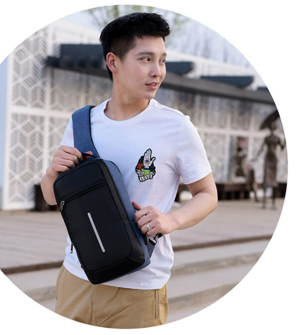 Anti-theft USB Charging Chest Bag - Sleek & Slim Design - Image 7
