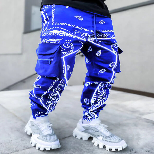 Men's Bandana Paisleys Hip Hop Casual Wide-Leg Harem Pants - Image 4