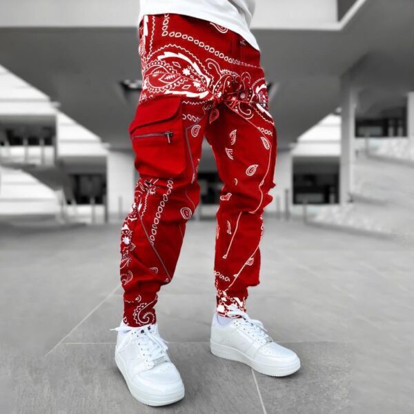 Men's Bandana Paisleys Hip Hop Casual Wide-Leg Harem Pants - Image 6