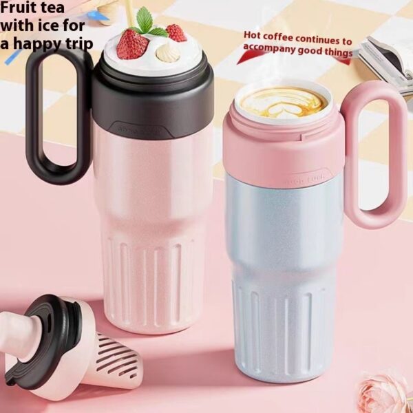 Good Luck Handle Thermos Cup - Stainless Steel Gradient 780ml Thermos Cup with Straw & Lid - Image 10