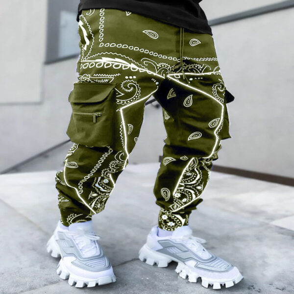 Men's Bandana Paisleys Hip Hop Casual Wide-Leg Harem Pants - Image 3