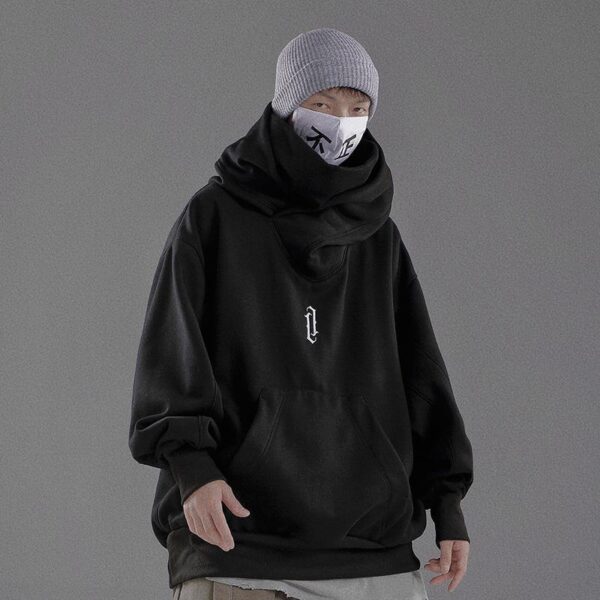 Athleisure Style Mens Turtleneck Hoodie Pullover - Image 5