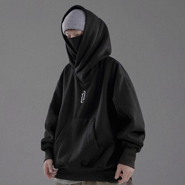 Athleisure Style Mens Turtleneck Hoodie Pullover - Image 3