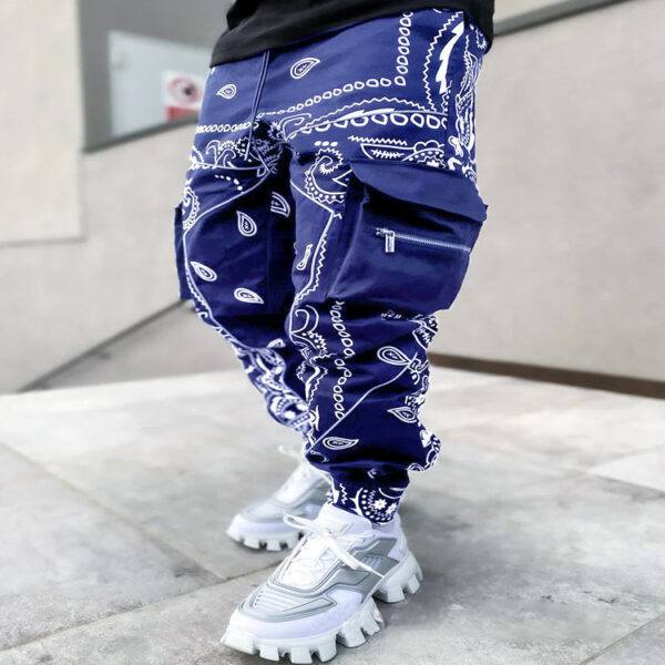Men's Bandana Paisleys Hip Hop Casual Wide-Leg Harem Pants - Image 7