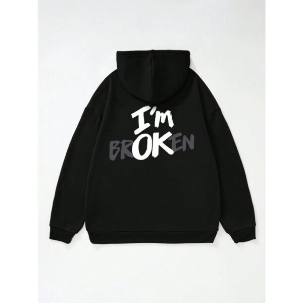 Im OK (I'm brOKen) workout hoodie - New Men's Hip Hop Hoodie - Image 6