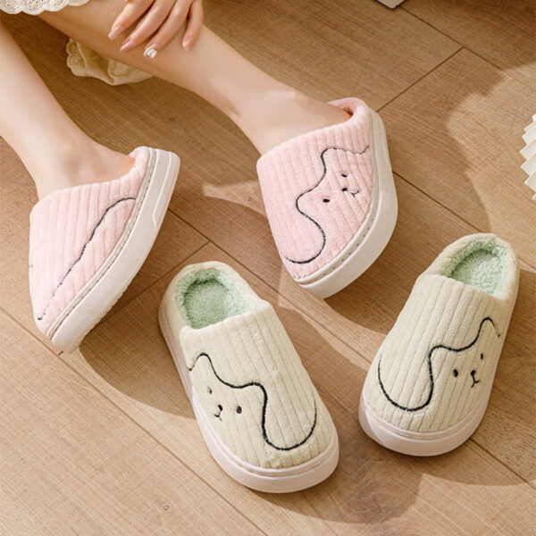 Striped Cat Slippers - Indoor Non-slip Bedroom Slipper - Image 6