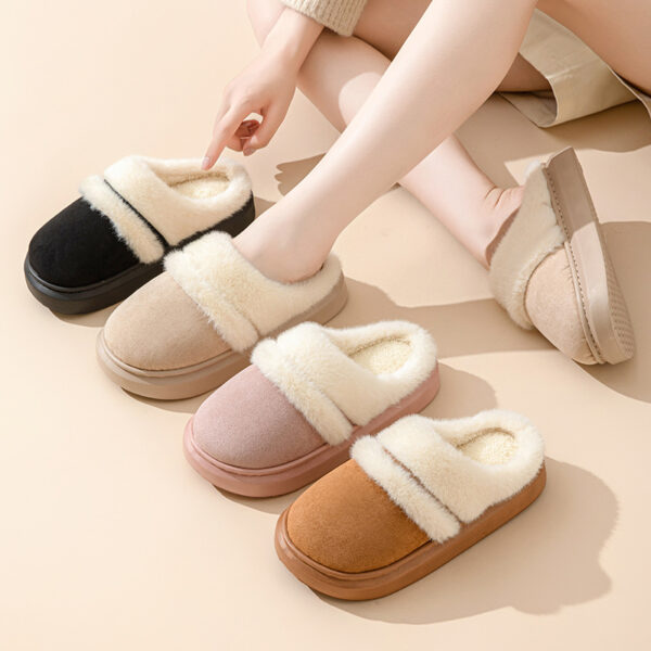 Thick Bottom Casual Non Slip Velvet House Shoes - Image 6