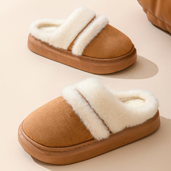 Thick Bottom Casual Non Slip Velvet House Shoes - Image 9