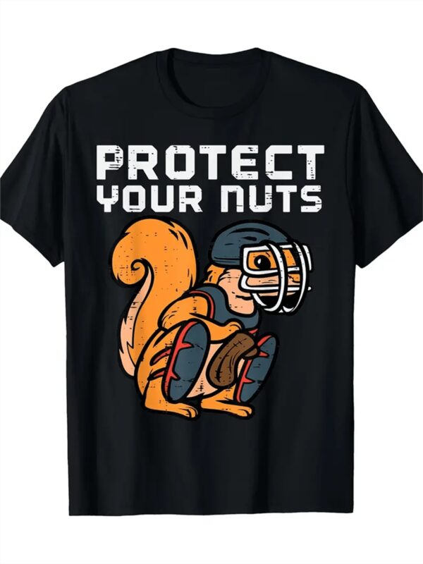 Summer Casual Short Sleeved T-shirt "Protect your nuts" - Image 7