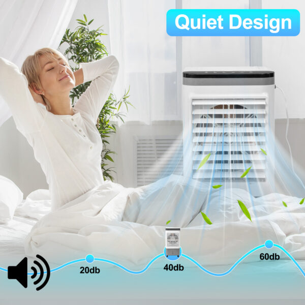 5.28Gal 3IN1 Portable Air Conditioner, Evaporative Air Cooler/Humidifier/Cooling, 12-hour Timer - Image 7