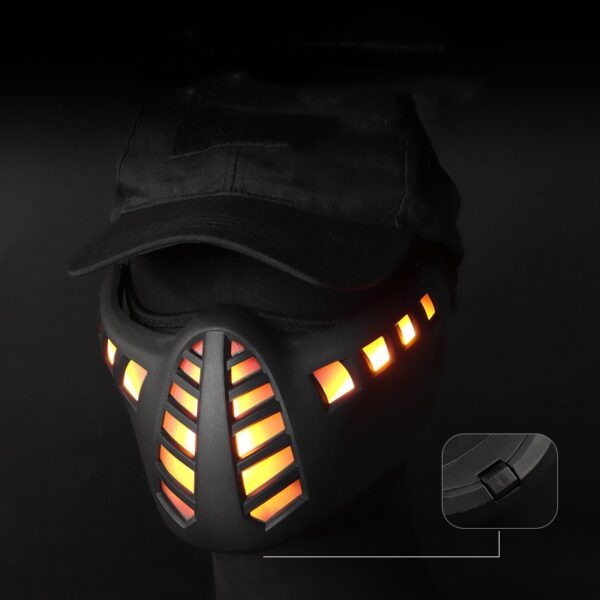 Tech Punk Cyberpunk Cosplay - LED Light Up Helmet Mask for Men - Image 6