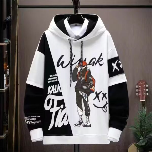 Men's Harajuku Graphic Hoodie - Streetwear Casual Printed Sweatshirt - Image 7