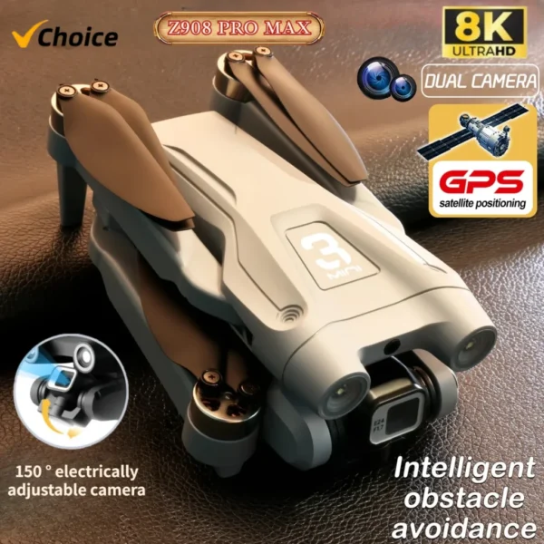 Z908 Pro Max GPS 8K HD Dual Camera Drone with Obstacle Avoidance