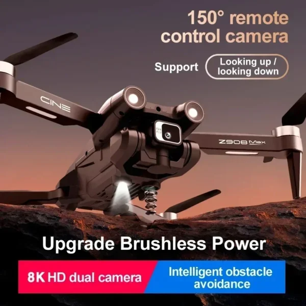 Z908 Pro Max GPS 8K HD Dual Camera Drone with Obstacle Avoidance - Image 3