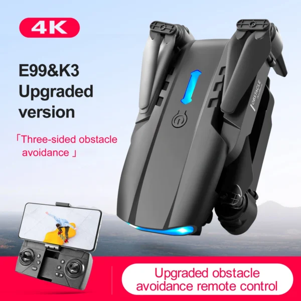 E99 PRO Drone with Flash Professional 4K Dual Camera WIFI Obstacle Avoidance RC Helicopters Aerial Photography Quadcopter Dron - Image 3