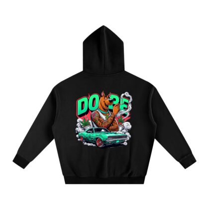 oversize fleeced hoodie "dope scooby"